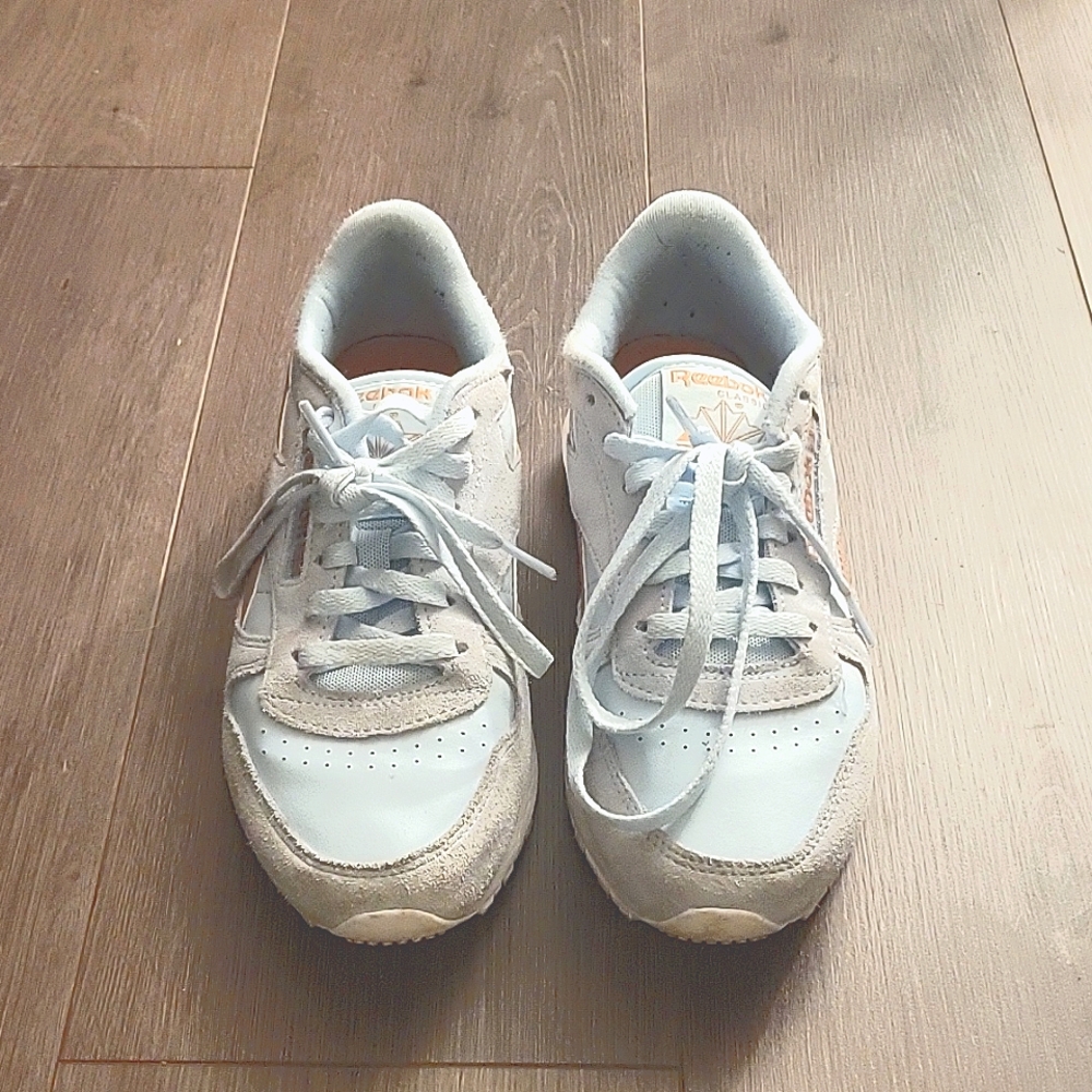 Reebok Classic Leather Grass Blue Canyon Coral